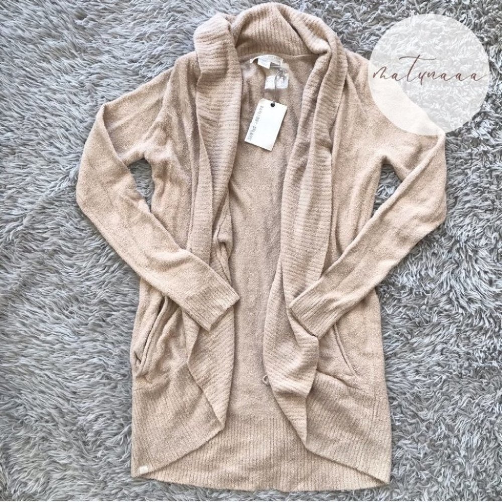 Barefoot Dreams Cozychic Lite Circle Cardigan in Stone XS/S